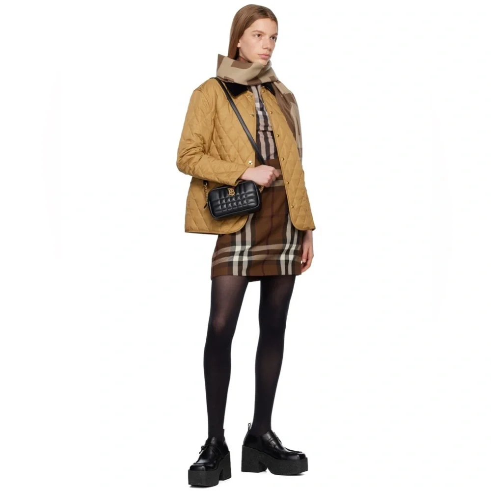 ✨ New Authentic Burberry Wool Check Skirt – Dark Birch Brown | Women’s Size 0 ✨